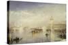 The Dogano, San Giorgio, Citella, from the Steps of the Europa-J. M. W. Turner-Stretched Canvas