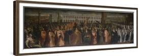 The Dogaressa Marina Morosini-Grimani Leaving Palazzo Grimani for Her Coronation in the Palazzo…-Andrea Vicentino-Framed Premium Giclee Print