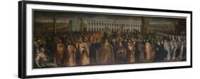 The Dogaressa Marina Morosini-Grimani Leaving Palazzo Grimani for Her Coronation in the Palazzo…-Andrea Vicentino-Framed Premium Giclee Print