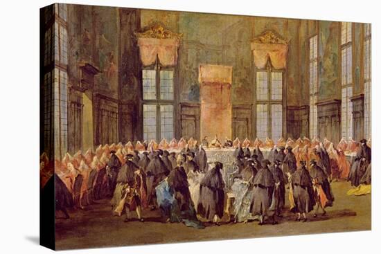 The Doge at the Feast for the Opening of the Carnival of Venice-Francesco Guardi-Stretched Canvas