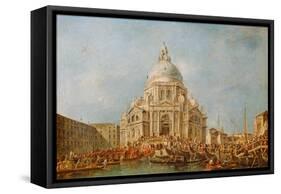 The Doge of Venice at the Festa Della Salute-Francesco Guardi-Framed Stretched Canvas