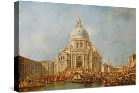 The Doge of Venice at the Festa Della Salute-Francesco Guardi-Stretched Canvas