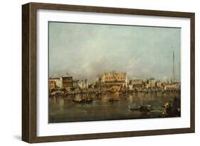 The Doge's Palace and Saint Mark's Basin-Francesco Guardi-Framed Giclee Print