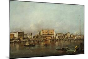 The Doge's Palace and Saint Mark's Basin-Francesco Guardi-Mounted Giclee Print