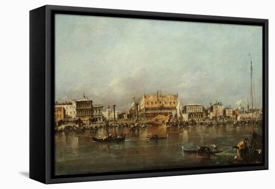 The Doge's Palace and Saint Mark's Basin-Francesco Guardi-Framed Stretched Canvas