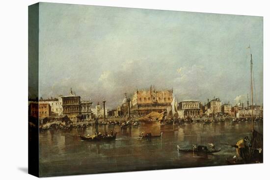 The Doge's Palace and Saint Mark's Basin-Francesco Guardi-Stretched Canvas