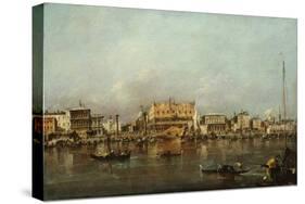 The Doge's Palace and Saint Mark's Basin-Francesco Guardi-Stretched Canvas