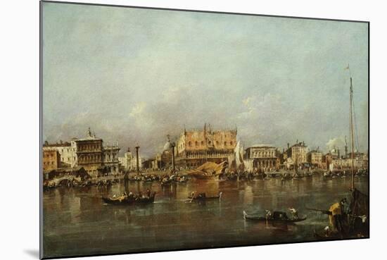 The Doge's Palace and Saint Mark's Basin-Francesco Guardi-Mounted Giclee Print