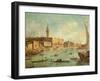 The Doge's Palace and the Molo from the Basin of San Marco, Venice, C.1770-Francesco Guardi-Framed Giclee Print