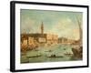 The Doge's Palace and the Molo from the Basin of San Marco, Venice, C.1770-Francesco Guardi-Framed Giclee Print