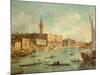 The Doge's Palace and the Molo from the Basin of San Marco, Venice, C.1770-Francesco Guardi-Mounted Giclee Print