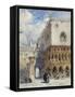 The Doge's Palace and the Piazzetta, Venice-William Callow-Framed Stretched Canvas