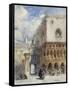 The Doge's Palace and the Piazzetta, Venice-William Callow-Framed Stretched Canvas