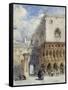 The Doge's Palace and the Piazzetta, Venice-William Callow-Framed Stretched Canvas