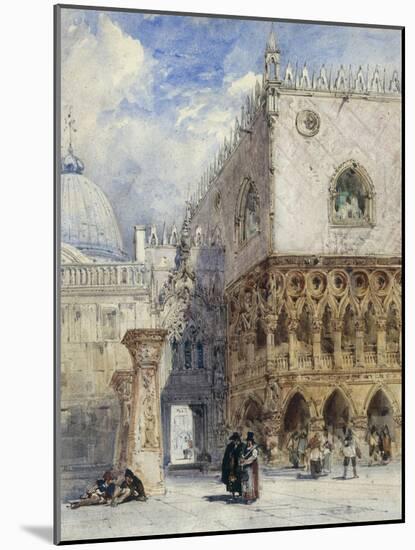 The Doge's Palace and the Piazzetta, Venice-William Callow-Mounted Giclee Print