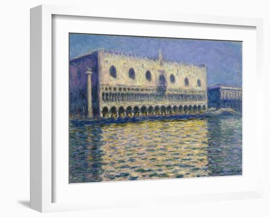 The Doge's Palace in Venice. 1908-Claude Monet-Framed Giclee Print