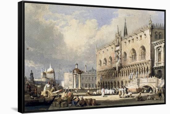 The Doge's Palace, Venice-Samuel Prout-Framed Stretched Canvas