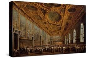 The Doge Thanking the Great Council-Francesco Guardi-Stretched Canvas