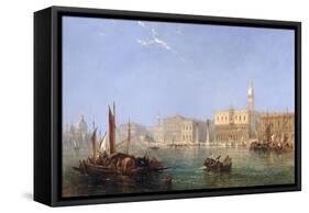 The Doges Palace from the Water, 1868-James Edwin Meadows-Framed Stretched Canvas