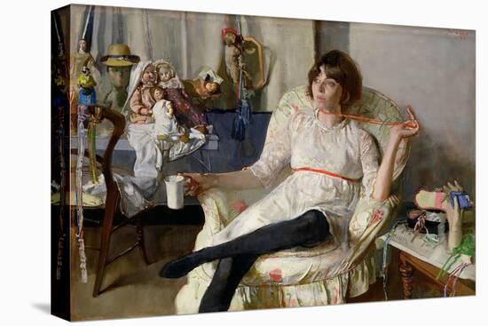 The Doll Girl-John Stanton Ward-Stretched Canvas