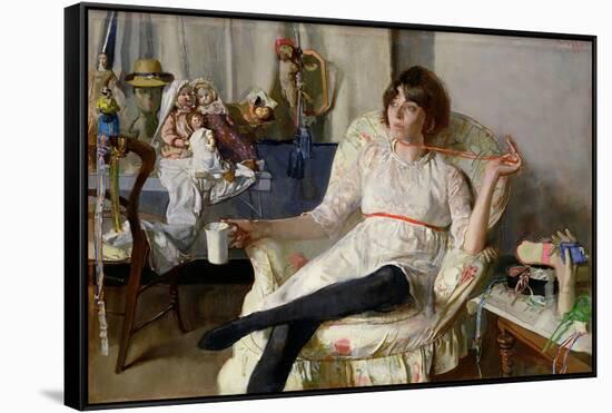 The Doll Girl-John Stanton Ward-Framed Stretched Canvas