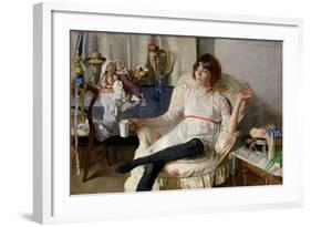 The Doll Girl-John Stanton Ward-Framed Giclee Print