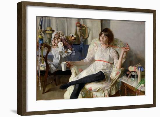 The Doll Girl-John Stanton Ward-Framed Giclee Print