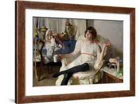 The Doll Girl-John Stanton Ward-Framed Giclee Print