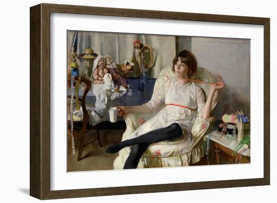 The Doll Girl-John Stanton Ward-Framed Giclee Print