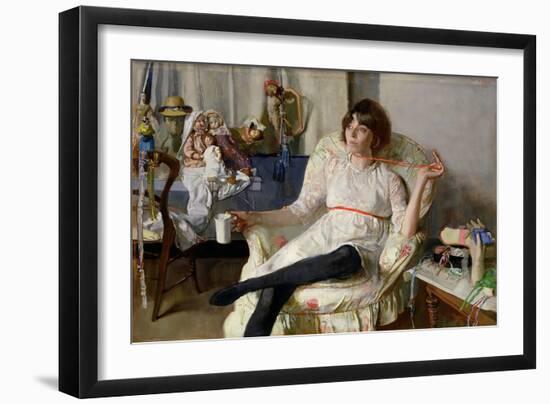 The Doll Girl-John Stanton Ward-Framed Giclee Print