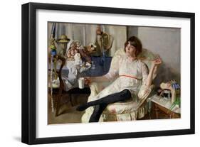 The Doll Girl-John Stanton Ward-Framed Giclee Print