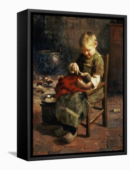 The Doll's Supper-Evert Pieters-Framed Stretched Canvas