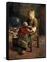 The Doll's Supper-Evert Pieters-Framed Stretched Canvas