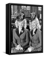 The Dolly Sisters, from Left, Betty Grable, June Haver, 1945-null-Framed Stretched Canvas