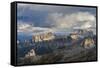 The dolomites in the Veneto. Monte Pelmo, Croda da Lago, Averau, Italy-Martin Zwick-Framed Stretched Canvas