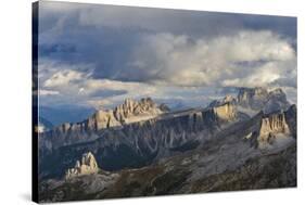 The dolomites in the Veneto. Monte Pelmo, Croda da Lago, Averau, Italy-Martin Zwick-Stretched Canvas