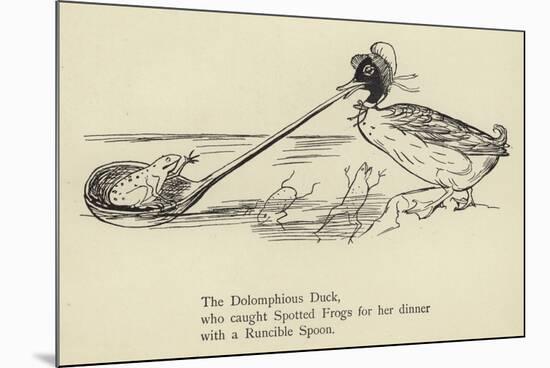 The Dolomphious Duck-Edward Lear-Mounted Giclee Print