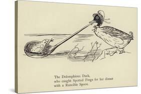 The Dolomphious Duck-Edward Lear-Stretched Canvas