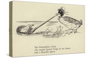 The Dolomphious Duck-Edward Lear-Stretched Canvas