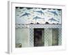 The Dolphin Frescoes in the Queen's Bathroom, Palace of Minos, 1600-1400 BC-Minoan-Framed Giclee Print