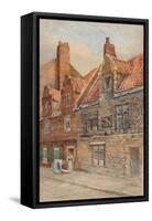 The Dolphin House, Low Friar Street, Newcastle Upon Tyne (Bodycolour, Pencil and W/C on Paper)-John Atlantic Stephenson-Framed Stretched Canvas