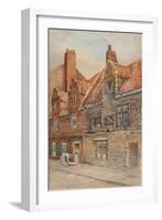 The Dolphin House, Low Friar Street, Newcastle Upon Tyne (Bodycolour, Pencil and W/C on Paper)-John Atlantic Stephenson-Framed Giclee Print