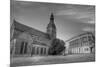 The Dom Cathedral - Famous Protestant Cathedral in Riga, Latvia (Black & White).-rglinsky-Mounted Photographic Print