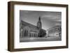 The Dom Cathedral - Famous Protestant Cathedral in Riga, Latvia (Black & White).-rglinsky-Framed Photographic Print