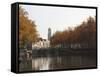 The Dom Tower and Canal Waterway on a Sunny Autumn Day, Utrecht, Utrecht Province, Netherlands, Eur-Stuart Forster-Framed Stretched Canvas