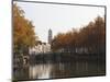 The Dom Tower and Canal Waterway on a Sunny Autumn Day, Utrecht, Utrecht Province, Netherlands, Eur-Stuart Forster-Mounted Photographic Print