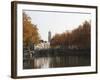 The Dom Tower and Canal Waterway on a Sunny Autumn Day, Utrecht, Utrecht Province, Netherlands, Eur-Stuart Forster-Framed Photographic Print