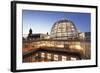 The Dome by Norman Foster, Reichstag Parliament Building at sunset, Mitte, Berlin, Germany, Europe-Markus Lange-Framed Photographic Print