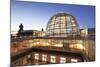 The Dome by Norman Foster, Reichstag Parliament Building at sunset, Mitte, Berlin, Germany, Europe-Markus Lange-Mounted Photographic Print