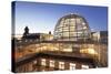 The Dome by Norman Foster, Reichstag Parliament Building at sunset, Mitte, Berlin, Germany, Europe-Markus Lange-Stretched Canvas